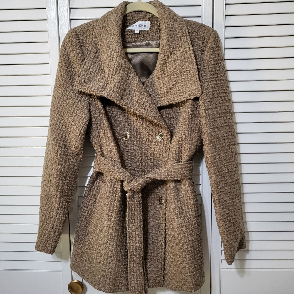 Calvin Klein Double Breasted Wool Coat